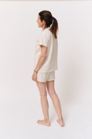 Women’s Short-Sleeve Gingham Pajamas