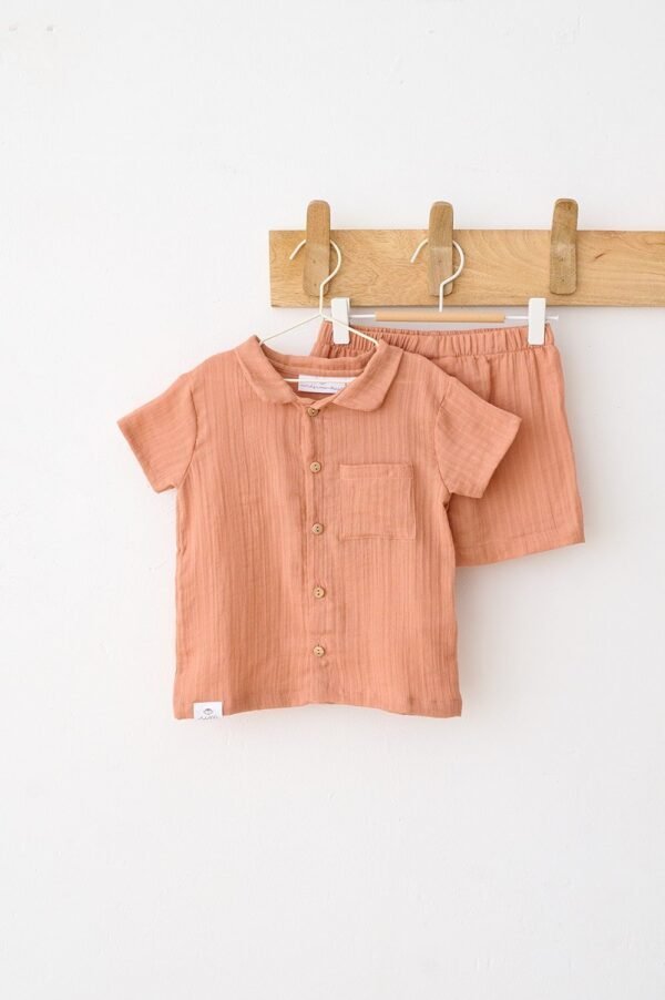 Thin organic cotton short sleeve pyjamas