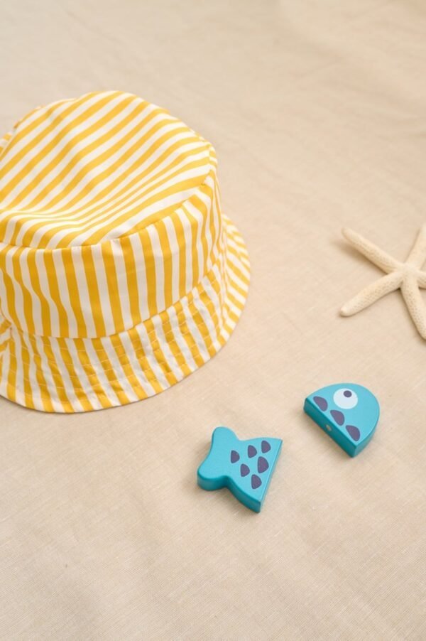 Yellow Stripe Baby Hat - Image 2