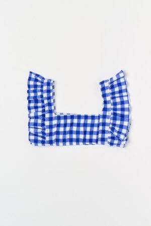 Top Baño Niña Vichy Azul