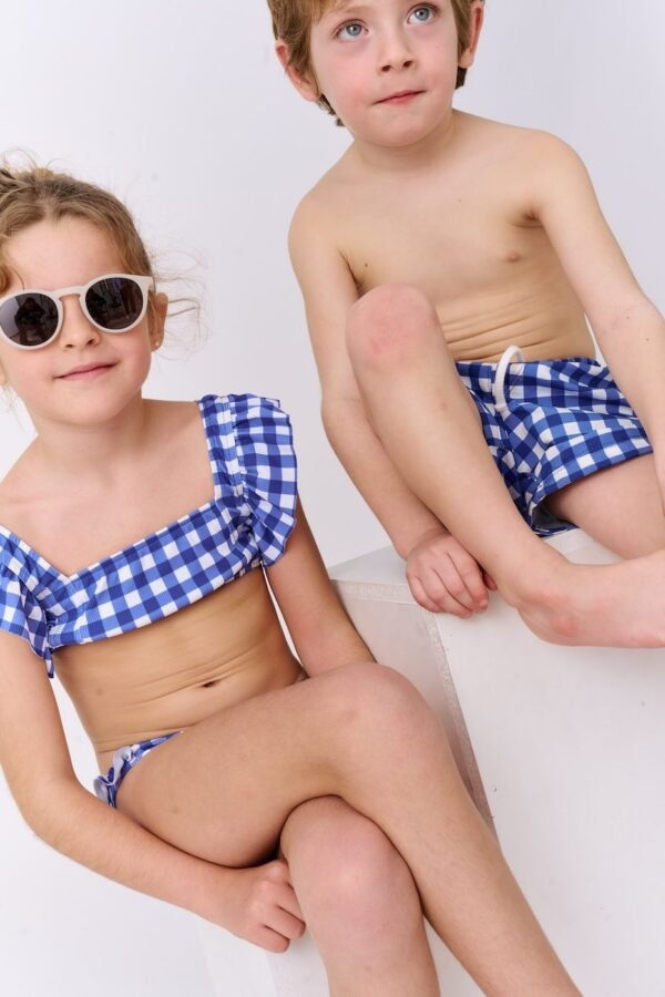 Blue vichy swim top - Image 7