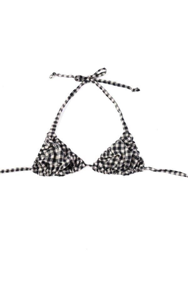 Top Bikini Mujer Vichy Negro