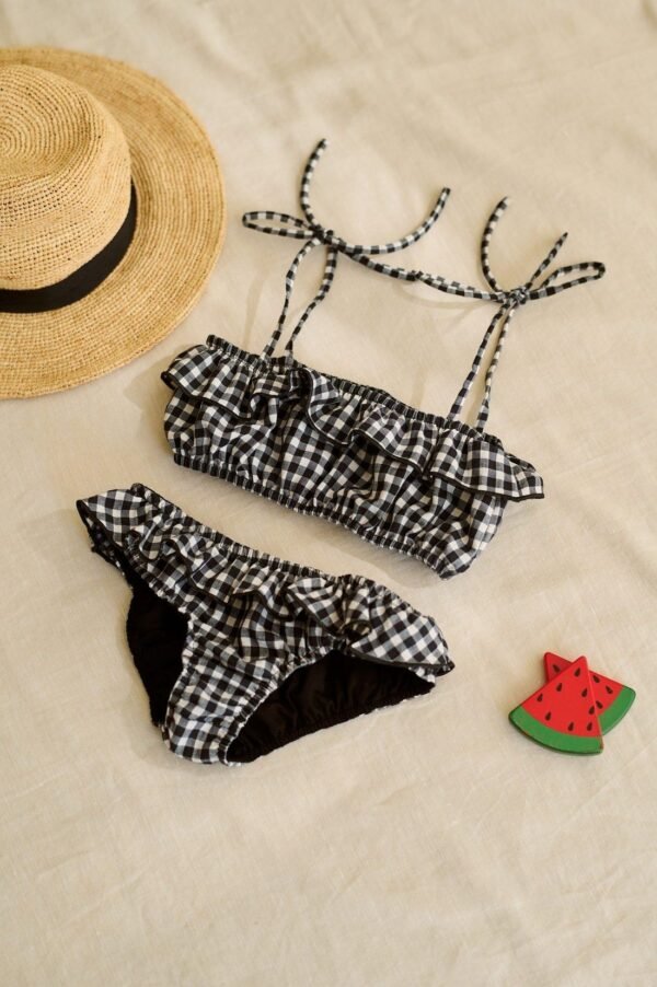 Top Baño Niña Vichy Negro - Imagen 3