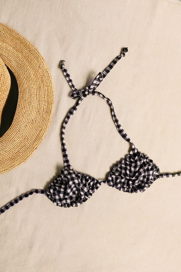 Top Bikini Mujer Vichy Negro - Imagen 2