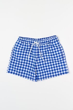 Blue vichy men's swimsuit