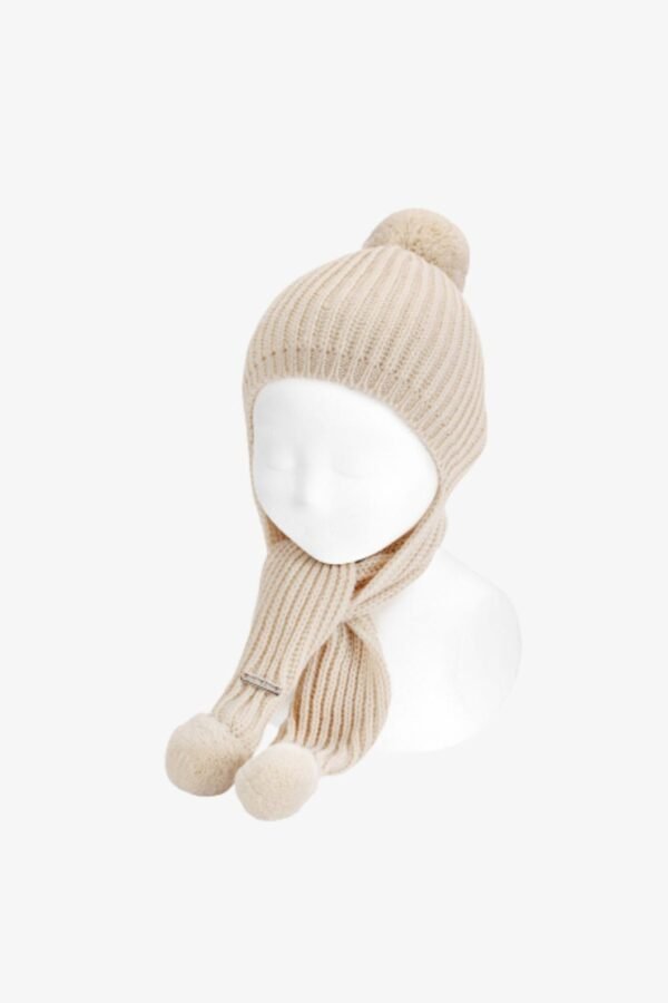 English Knit Baby Hat-Scarf