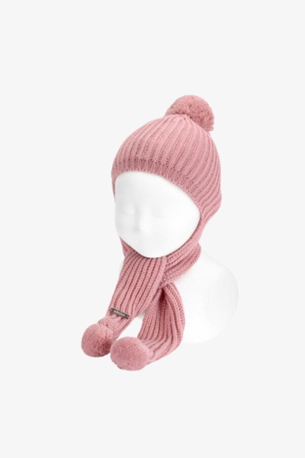 English Knit Baby Hat-Scarf - Image 5