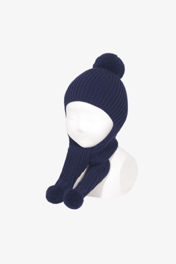 English Knit Baby Hat-Scarf - Image 4