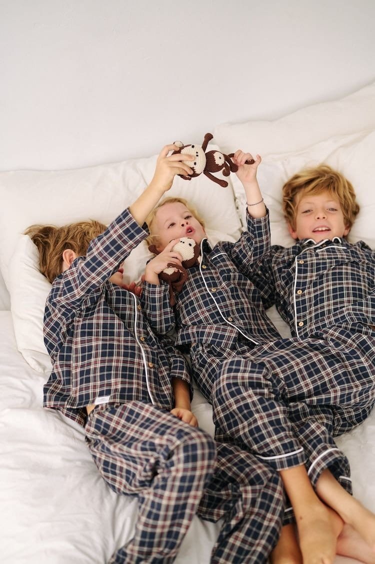 Pijama Cuadro Navy Manga Larga - Imagen 13