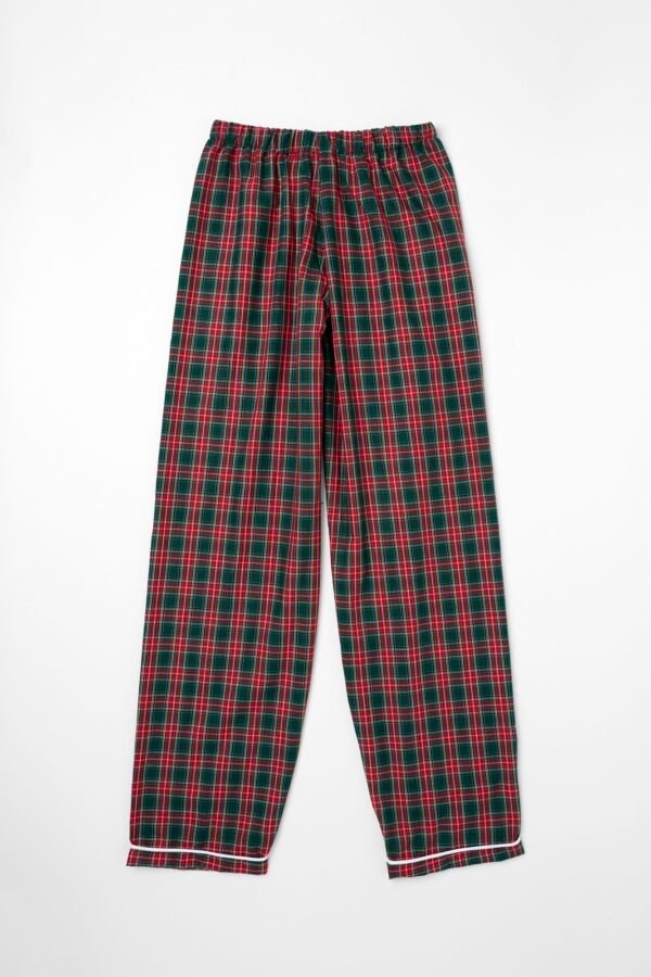 Pijama Adulto Cuadro Rojo Verde Manga Larga - Imagen 9