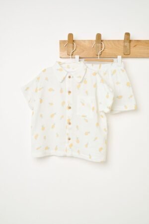 Pijama Bambula Limones Manga Corta