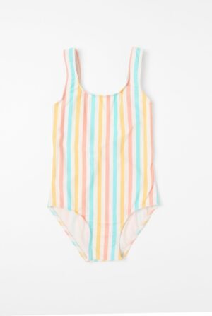 Bañador Entero Niña Raya Multicolor